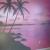 wall mural pink sunset